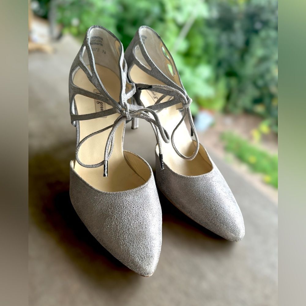Paul Green Justine Ghillie d’Orsay Pumps Smoke Metallic Size 6 UK US 8.5 - Picture 13 of 16